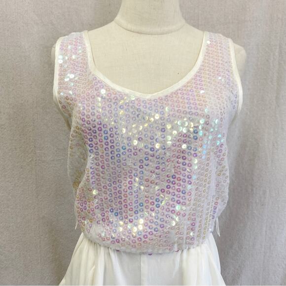 Vintage 90s JR Nites crepe evening/formal sequin romper/blazer set small-medium - Picture 10 of 14